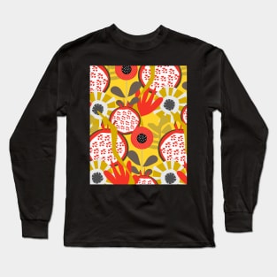 Pomegranates and red flowers Long Sleeve T-Shirt